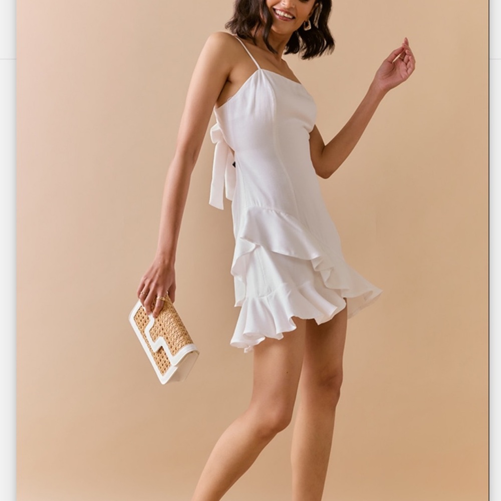 White Ruffle Dress